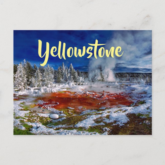 Yellowstone nationalpark Wyoming Vykort (Framsida)