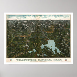 Yellowstone nationalparkaffisch 1902 poster