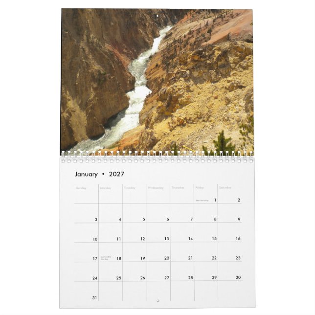Yellowstone nationalparkkalender 2015 kalender (Jan 2027)