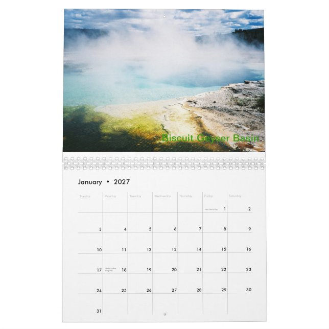 Yellowstone nationalparkkalender kalender (Jan 2027)