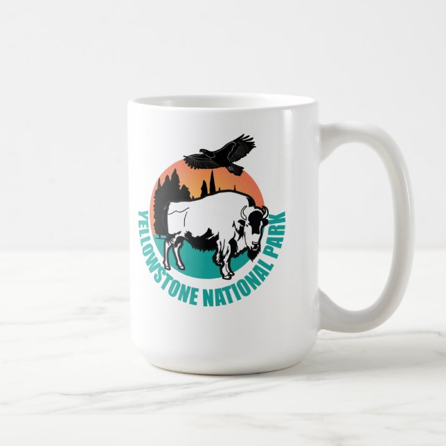 Yellowstone nationalparksbison kaffemugg (Höger)