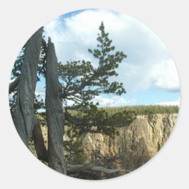 Yellowstone nationalparksfotografi runt klistermärke