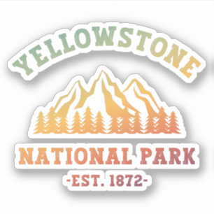 Yellowstone nationalparksjakt på Gradient Klistermärken