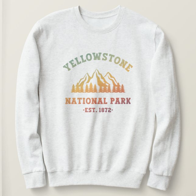 Yellowstone nationalparksjakt på Gradient T Shirt (Design framsida)