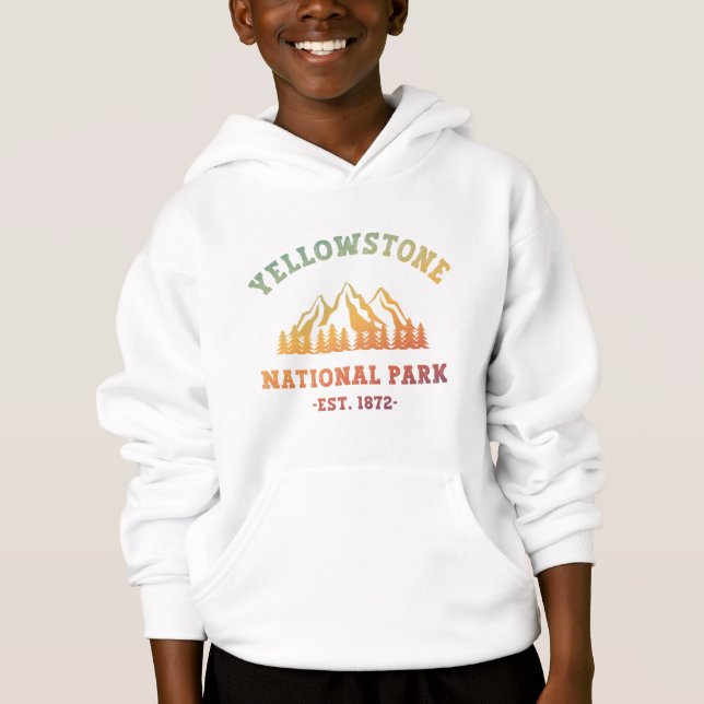 Yellowstone nationalparksjakt på Gradient T Shirt (Framsida)
