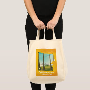 Yellowstone nationalparkssemester poster. tygkasse