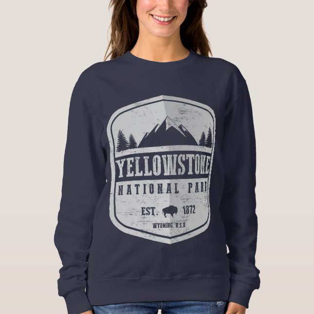 Yellowstone nationalparkvintage t shirt (Framsida)
