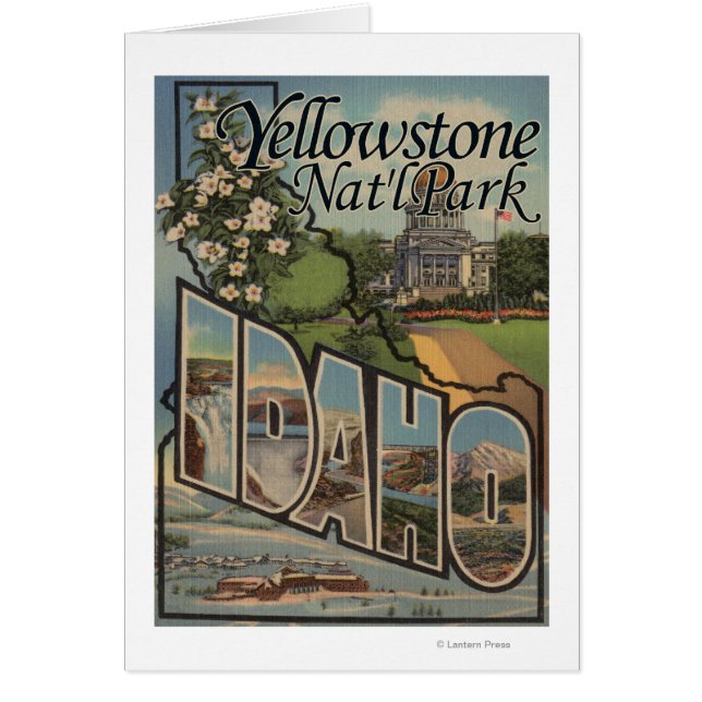 Yellowstone Nat'l Park, Idaho Hälsningskort (Framsidan)