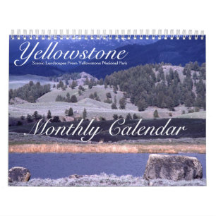 Yellowstone Nature Ligcape USA varje månad Kalender