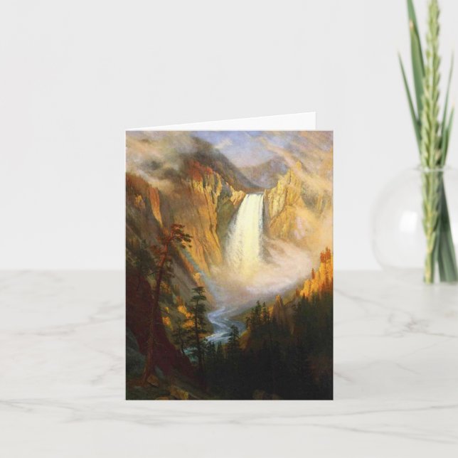 Yellowstone nedgångar noterar kortet kort (Framsida)