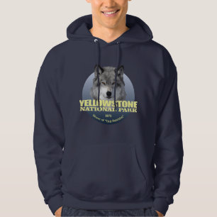 Yellowstone NP (grå varg) 2 VIKT Hoodie