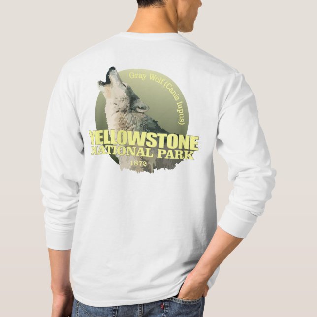 Yellowstone NP (Grått Varg) WT Tee (Baksida)