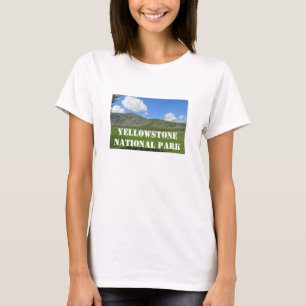 Yellowstone NP Grönt Valley Photo nationalpark T Shirt
