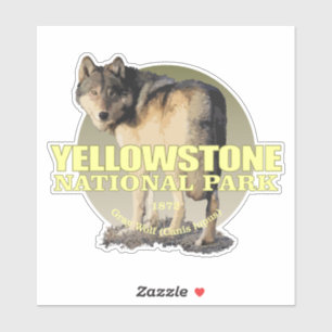 Yellowstone NP (vargen) Klistermärken