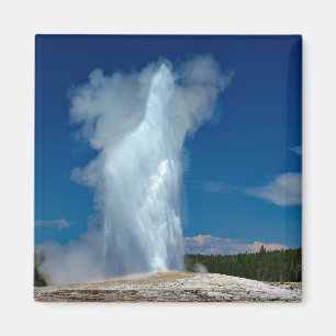 Yellowstone Old Faithful Ligcape Photo Magnet