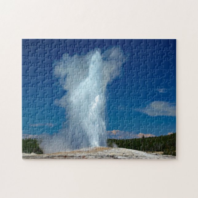 Yellowstone Old Faithful Ligcape Photo Pussel (Horisontell)