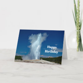 Yellowstone Old Faithful liggande Photo Birthday Kort