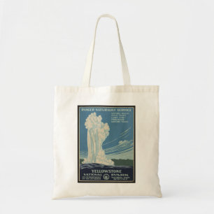 Yellowstone Old Faithful Park Vintage affisch Tygkasse