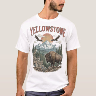 Yellowstone & Old Faithful T-Shirt - Vintage