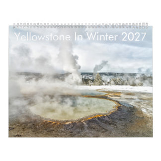 Yellowstone på vintern 2027 12-månaders väggkalend kalender