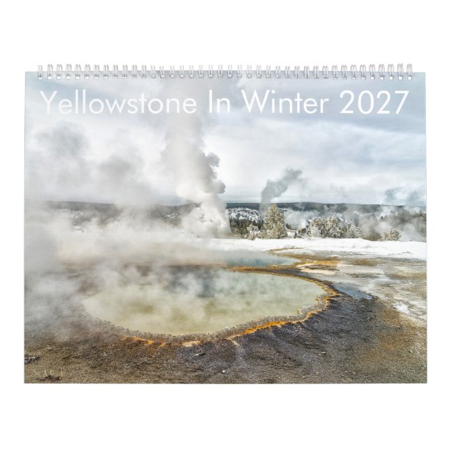 Yellowstone på vintern 2027 12-månaders väggkalend kalender (Omslag)