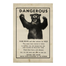 Yellowstone Park 1959 Farligt björn