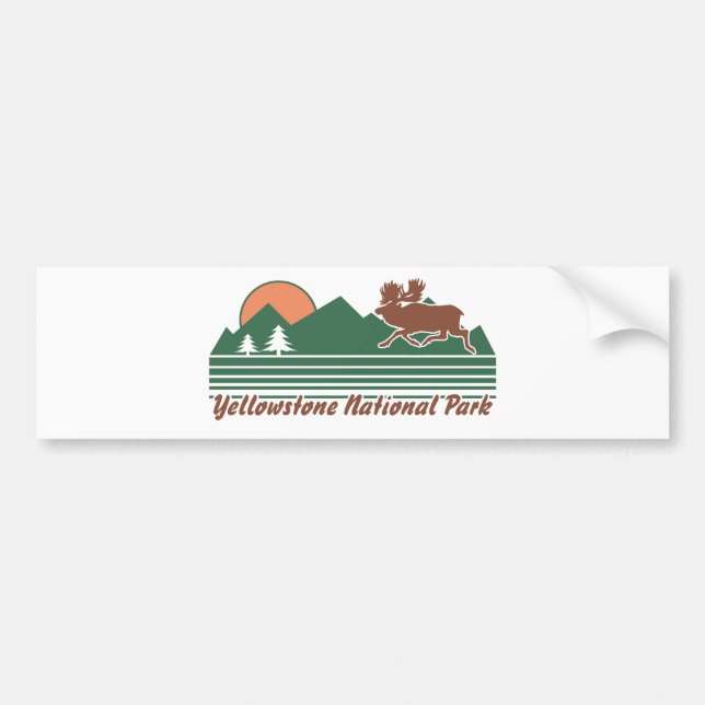 Yellowstone Park Bildekal (Framsidan)