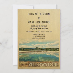 Yellowstone Park Bröllopsinbjudan Inbjudningar