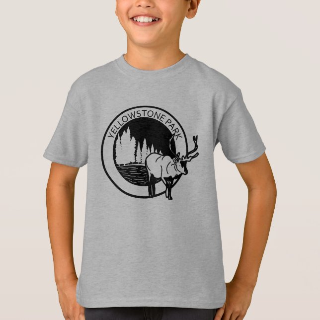 Yellowstone Park Elk T Shirt (Framsida)