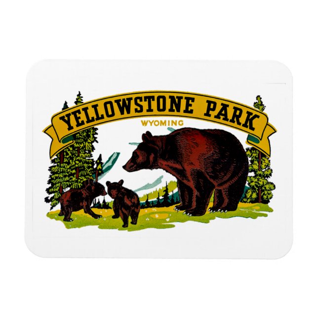 Yellowstone Park Magnet (Horisontell)