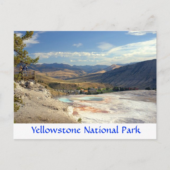 Yellowstone Park Mammoth Hett Vår Post Card Vykort (Framsida)