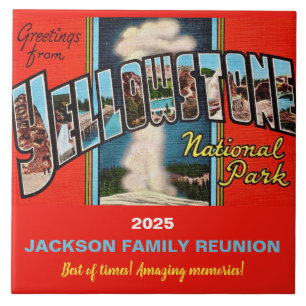Yellowstone Park Minnesplatta Kakelplatta
