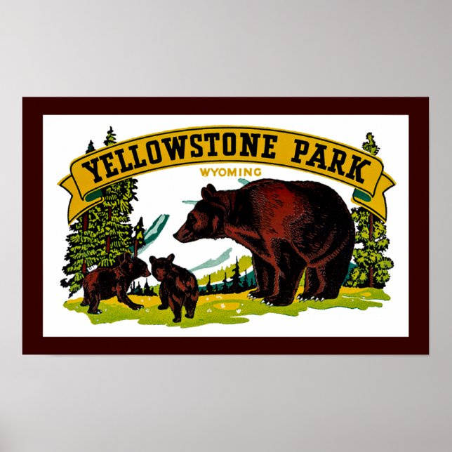 Yellowstone Park Poster (Framsidan)