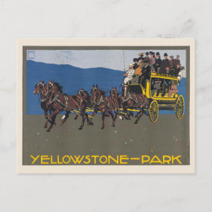 Yellowstone-Park USA Vintage affisch 1910 Vykort
