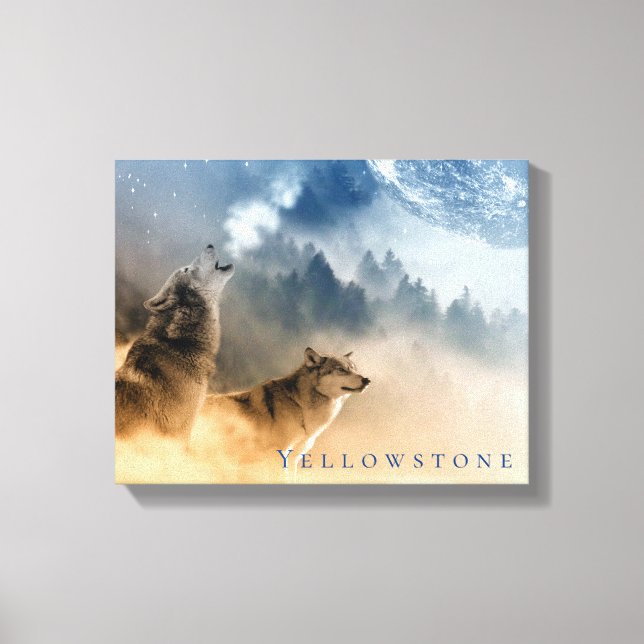 Yellowstone Park Vargs Canvas Art (Framsida)