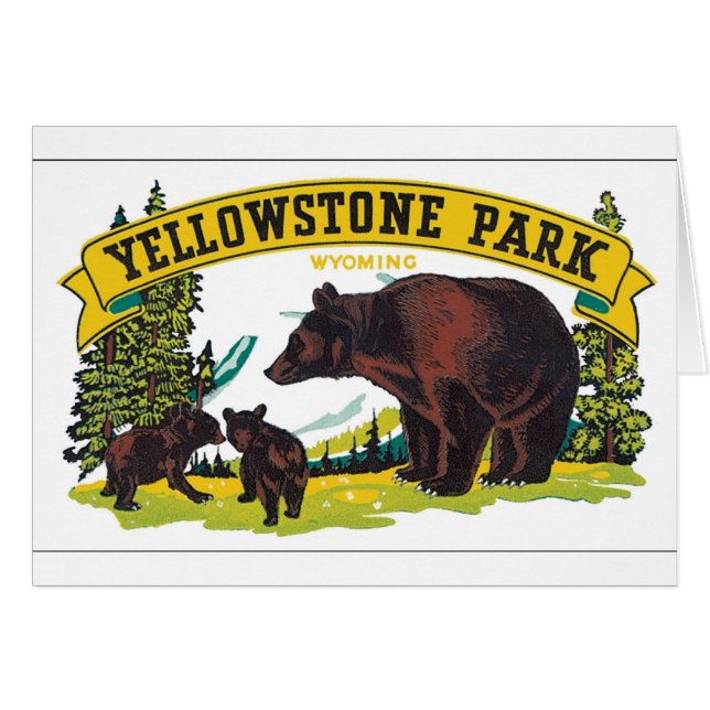 Yellowstone Park, Wyoming Hälsningskort (Framsidan Horizontal)