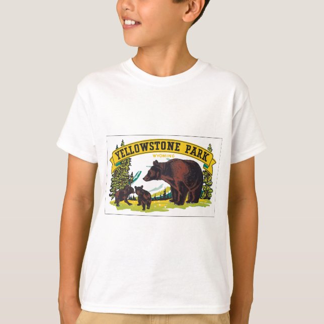 Yellowstone Park Wyoming, Vintage T-shirt (Framsida)