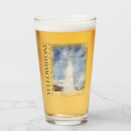 Yellowstone Pint Glass, gammaldags dunsare Glaskopp