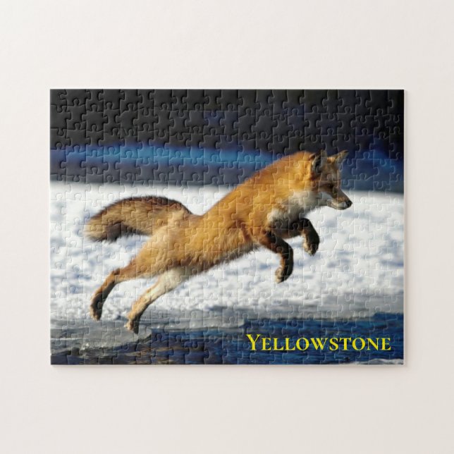 Yellowstone Red Fox Jigszle Puzzle Pussel (Horisontell)