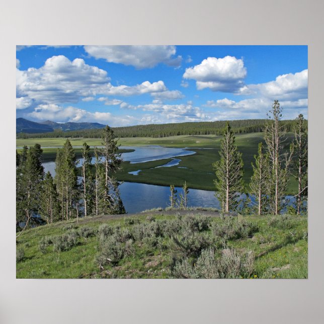 Yellowstone River Scenia View Poster (Framsidan)