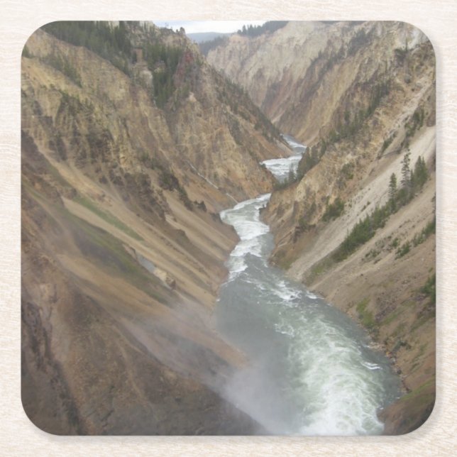 Yellowstone River Underlägg Papper Kvadrat (Framsidan)
