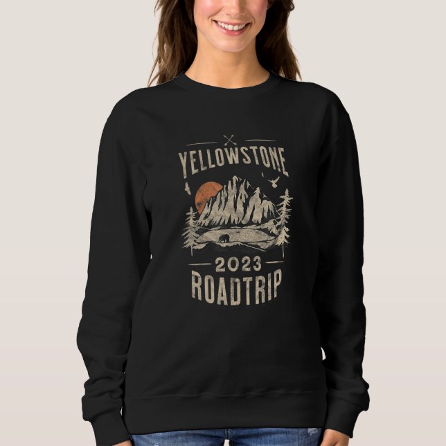 YELLOWSTONE Road Trip 2023 T Shirt (Framsida)