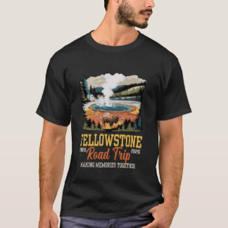 Yellowstone Road Trip 2026 Familjen Skapar Minnen  T Shirt