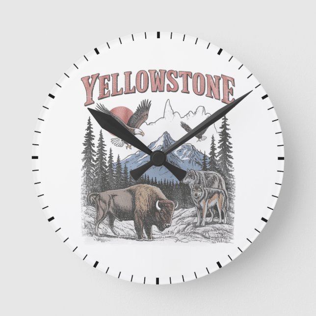 Yellowstone Rund Klocka (Framsida)