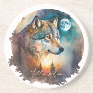 Yellowstone Sandstens Coaster Varg Underlägg