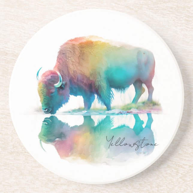 Yellowstone Sandstone Underlägg Bison (Framsidan)