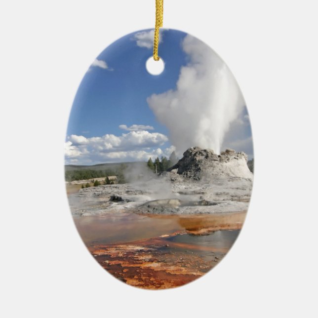 YELLOWSTONE SLOTTGEYSER JULGRANSPRYDNAD KERAMIK (Framsidan)