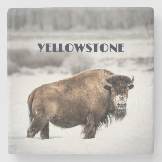 Yellowstone Snowy Buffalo Souvenir Underlägg