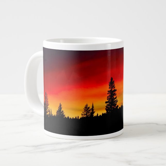 Yellowstone solnedgång jumbo mugg (Framsida vänster)