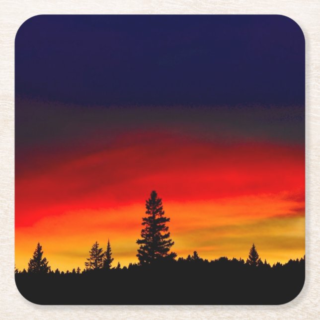 Yellowstone solnedgång underlägg papper kvadrat (Framsidan)